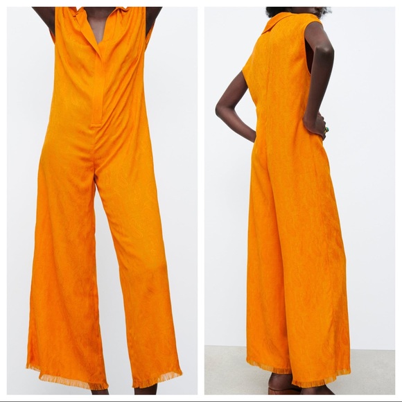 Zara Pants - ZARA FULL LENGTH JACQUARD JUMPSUIT